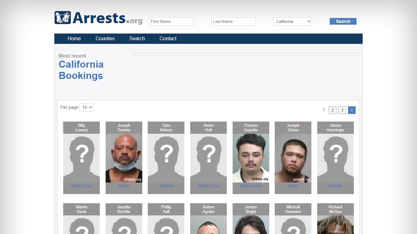 California Arrests and Inmate Search